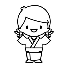 japanese man celebrating in traditional clothing