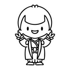 japanese man in traditional wedding outfit