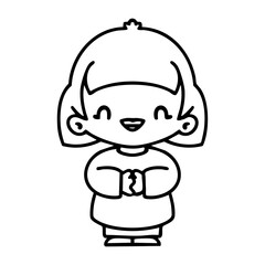 happy japanese woman laughing out loud