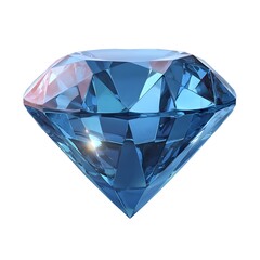 Stunning Blue Diamond with Intricate Cuts and Brilliant Sparkle