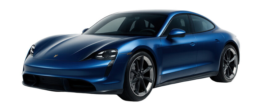 Blue electronic sports car. - Powered by Adobe