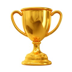 Golden Trophy Cup Award for Achievement and Victory Celebration