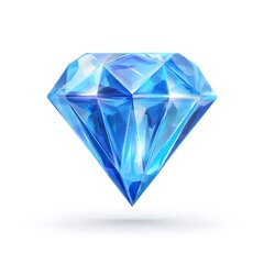 Stunning Blue Diamond Crystal Gem Sparkling with Radiance and Beauty