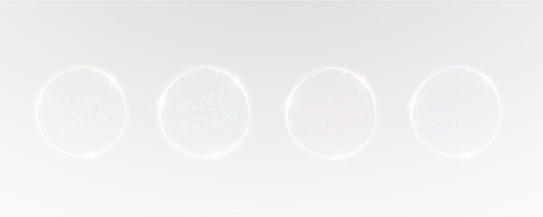 Black Friday, vector background for sale, discount, advertising, banner or poster. Price tags on hologram, in circle, png.