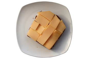 Borodino bread with butter and cheese.