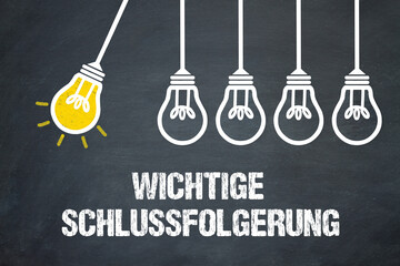 Fototapeta premium Wichtige Schlussfolgerung 