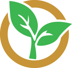 leaf logo icon vector