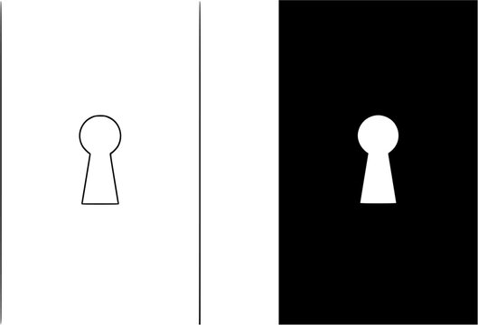 Black key hole door
