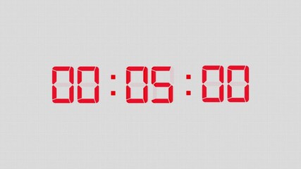 25-second digital counter with glowing red LED digits on white background. countdown from 0 to 25 seconds with digital clock time. red color clock timer for minutes, seconds, milliseconds. - Powered by Adobe