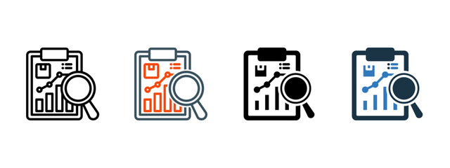Market Research multiple icon style vector illustration