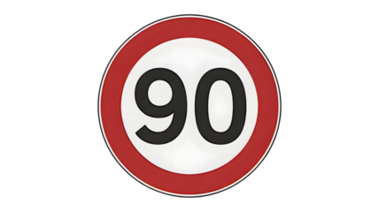 Speed Limit 90 Sign, a clear warning and safety regulation for drivers, promoting road safety and responsible driving on highways and city streets alike