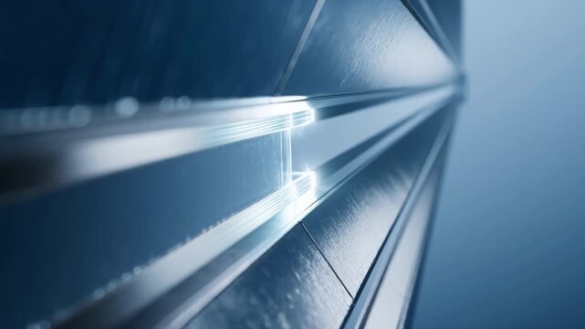 Deep-space comm laser along a waveguide: luminous packets streak through a polished optical path