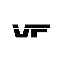 VF monogram logo design letter text name symbol monochrome logotype alphabet character simple logo