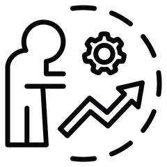 Stakeholder Strategy Icon Line Vector Illustration