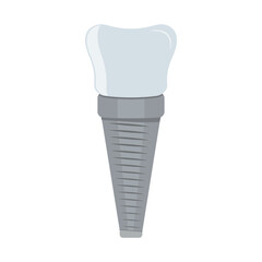 Dental implant. Screw prosthesis, Illustration of dental implantation,orthodontic dental implantation