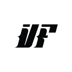 VF monogram logo design letter text name symbol monochrome logotype alphabet character simple logo