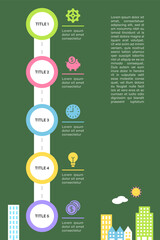 Roadmap Infographic Illustration with Step by Step Business Timeline Design