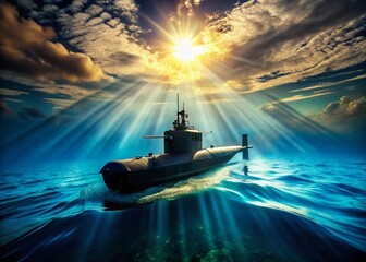 Submarine Exploration: Unveiling Ocean Mysteries - Stock Photo