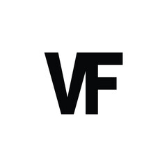 VF monogram logo design letter text name symbol monochrome logotype alphabet character simple logo