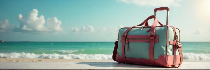 A stylish and spacious holdall suitcase, perfect for weekend getaways or short trips Durable material, multiple compartments, and comfortable carry handles are featured , packing, brown, journey