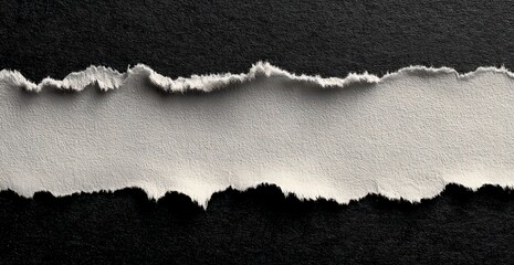 Torn Paper Edge With Black Background