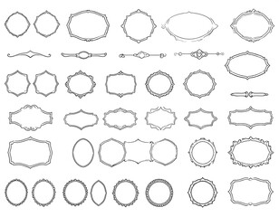 Collection of decorative frames and borders