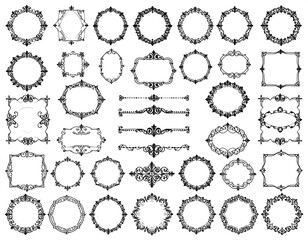 Collection of decorative frames and dividers