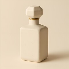 Elegant Perfume Bottle on Black Background