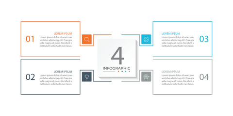 Vector infographic design template with 4 options or steps