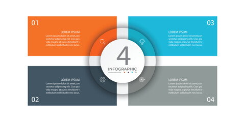 Vector infographic design template with 4 options or steps