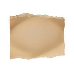 Obraz premium Torn vintage paper fragment isolated on transparent background