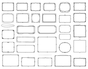 Collection of decorative frames in various shapes (6)