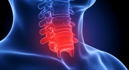 "Cervical Spine Anatomy: Detailed 3D Illustration of Neck Vertebrae"