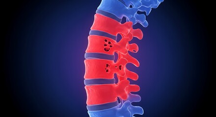 "Cervical Spine Anatomy: Detailed 3D Illustration of Neck Vertebrae"