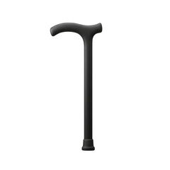Black walking cane for mobility support