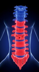 "Cervical Spine Anatomy: Detailed 3D Illustration of Neck Vertebrae"