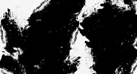 Black watercolor ink paint splash white background abstract texture artistic brush grunge colorful for business flyer template