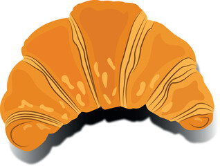 Fresh Croissant Vector Illustration