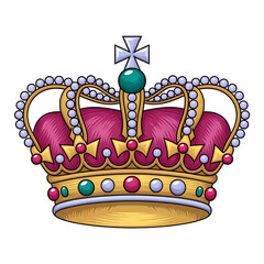 royal crown isolated on white