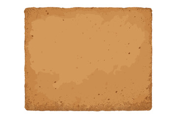 Vintage grunge textured background with grainy craft paper texture, vector illustration, old worn paper sheet with rough edges, retro antique style, aged parchment backdrop