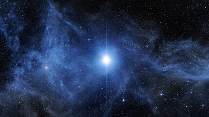 Fototapeta premium Cosmic Nebula With Bright Star