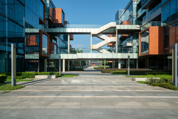 Obraz premium Entrance to the modern building apartment in the commercial center