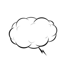 Cloud-Shaped Chat Bubble Icon - Transparent Outline PNG