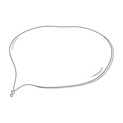 Cloud-Shaped Chat Bubble Icon - Transparent Outline PNG