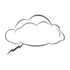 Cloud-Shaped Chat Bubble Icon - Transparent Outline PNG