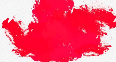 Red watercolor ink splash paint white background abstract texture artistic brush grunge colorful for business flyer template