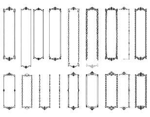 Collection of decorative rectangular frames (3)