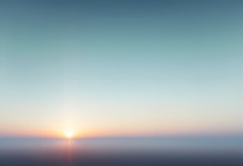 Obraz premium Serene Horizon A Gentle Sunrise Painting the Sky with Soft Hues Over a Tranquil Sea
