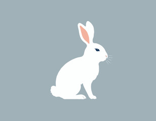 White easter rabbit