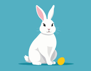 White easter rabbit